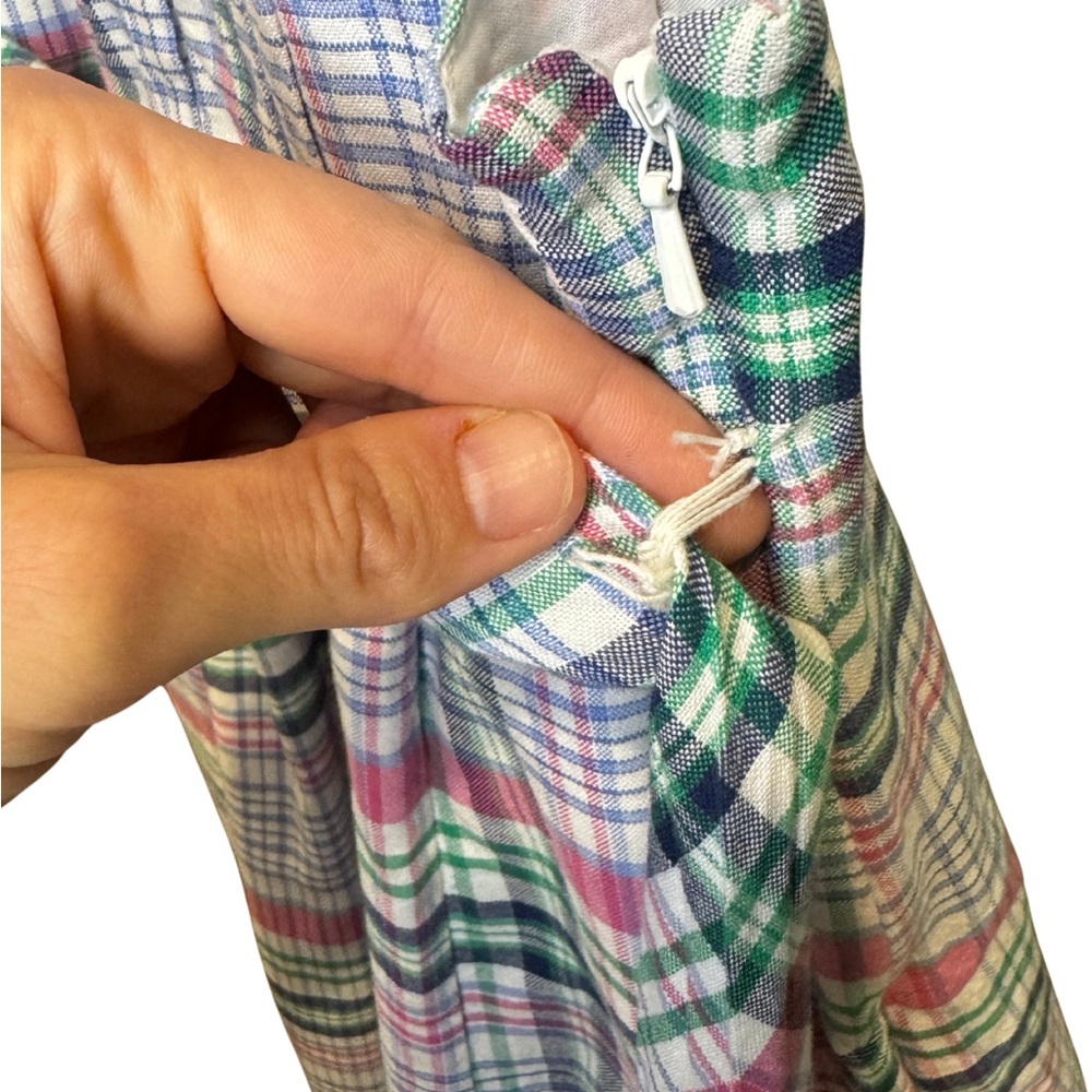 Ralph Lauren Girls Plaid Ruffle Dress – Size 6X - Picture 3 of 6